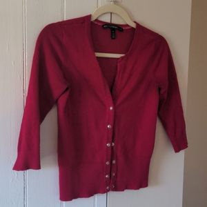 WHBM Bright Pink Fucshia Cardigan